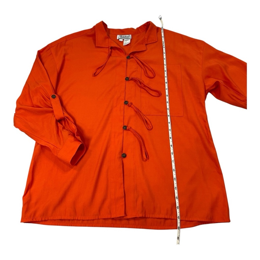 Vintage Notations Loop Detail Button Down Tunic |… - image 8